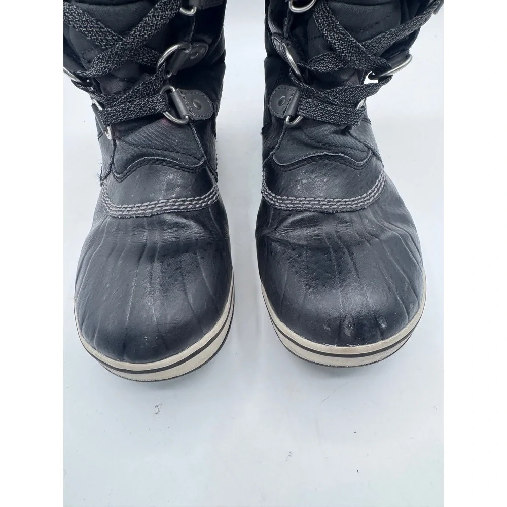 Sorel‎ US 3 Black Tofino II Boots Kids Waterproof Faux Fur Winter Snow